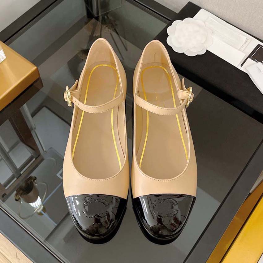 Designer Shoes Ladies Casual Shoes Calfskin Catwalk Pumps Flat Heels Genuine Leather Open on Formal Chunky Kitten Ladies Dress Shoes-image-889030707