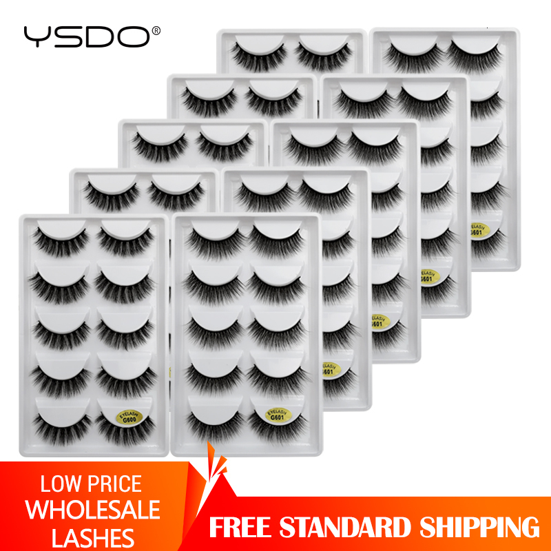False Eyelashes Eyelash wholesale 10/20/30/50 boxes of artificial mink eyelashes Natural 3d mink eyelash makeup volume False eyelashes Bulk Cilios G