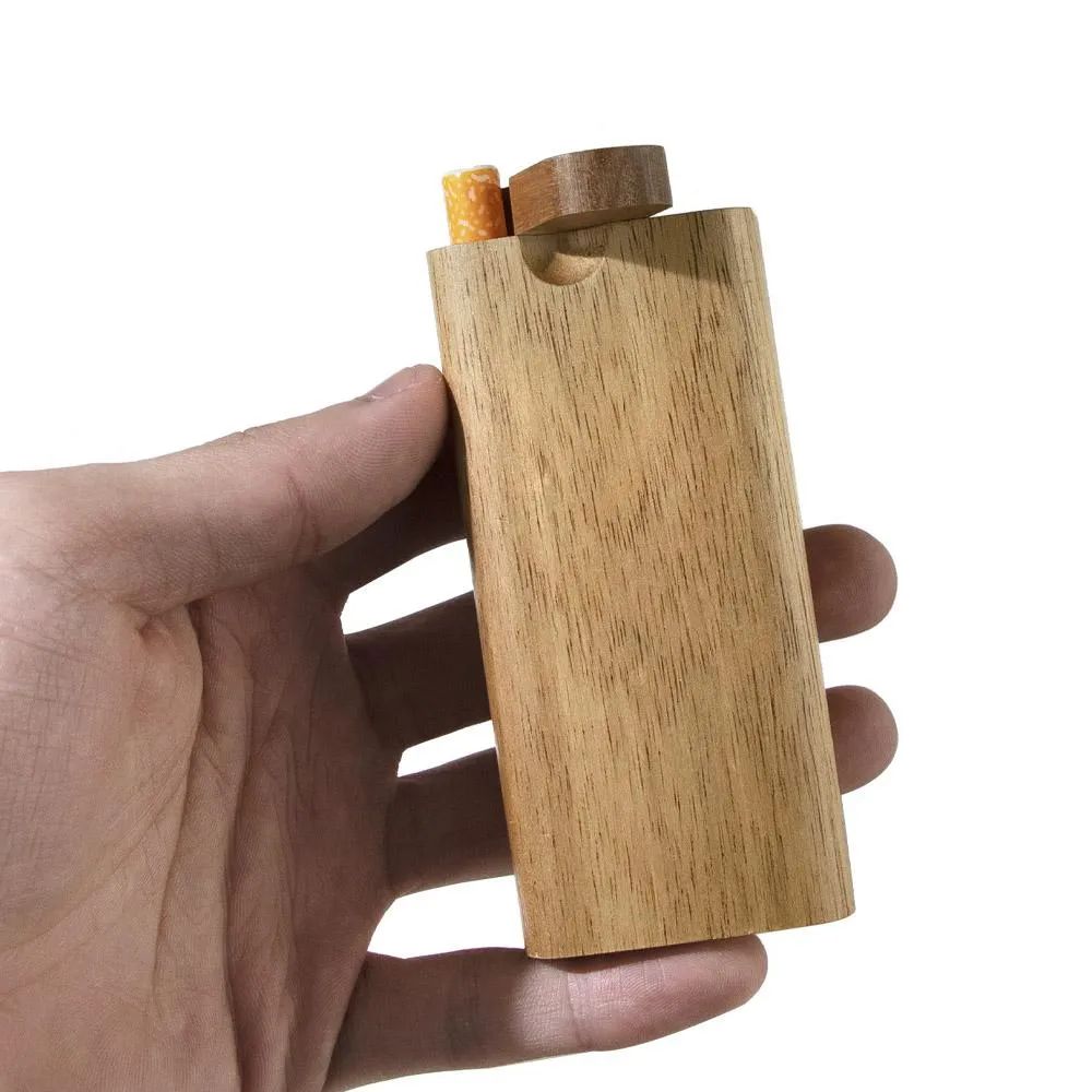 cigarettes Smoke accessory One Hitter Pipe Handmade Wood Dugouts with Digger Smoking Wooden Aluminium Bat Cigarette Filters Smoking Pipe-image-836237412