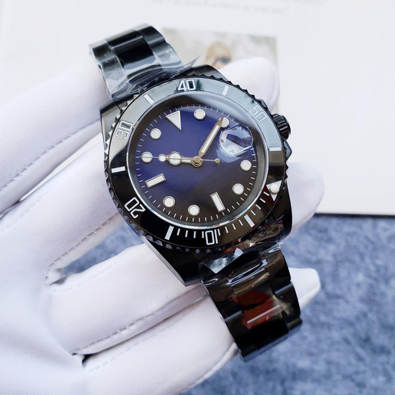 Men's automatic watch designer classic 40MM mechanical watch 904L all stainless steel strap blue and black dial 007 sapphire waterproof watc-image-860772494