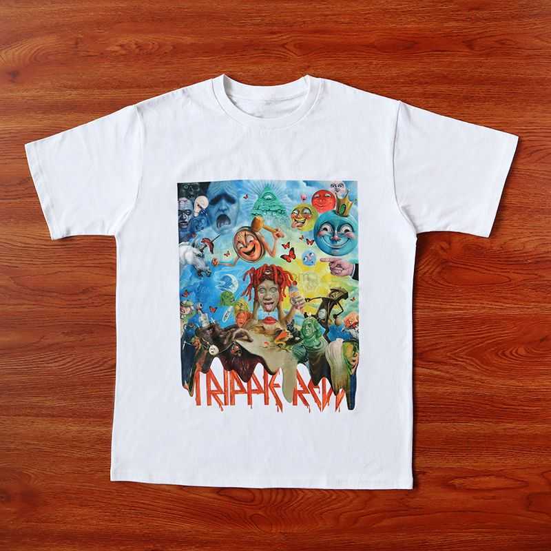 

Designer Fashion Clothing Hip hop Tees TShirts Trippie Redd Life's a Trip Album Hoodie Tee Hip Hop Graffiti Short Sleeve T-shirt, White