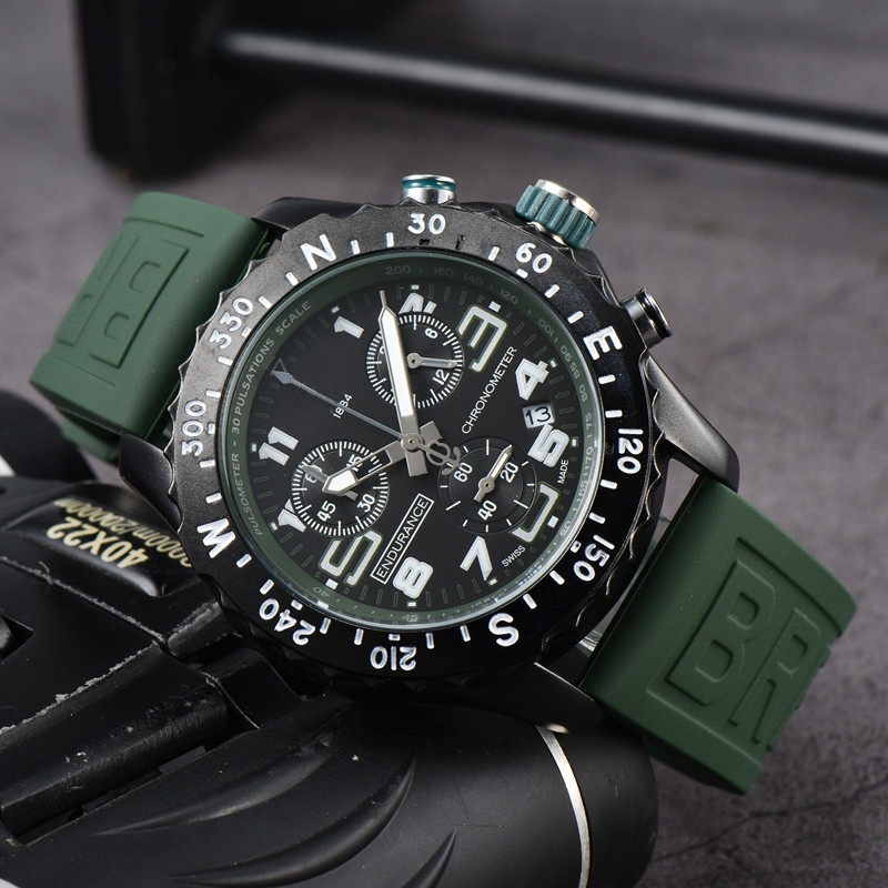 WristWatches for Men 2026 New Mens Watches Six needles All Dial Work Quartz Watch ENDURANCE 1884 Top Luxury Brand Chronograph Clock Rubber Belt Men