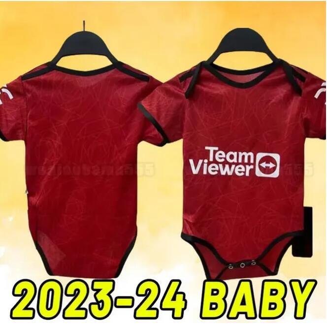 BÉBÉ 23 24 maillots de football MANS UTDs B. FERNANDES RASHFORD SANCHO maillot de football 2023 kit enfants ERIKSEN CASEMIRO MANCHESTERS fans du