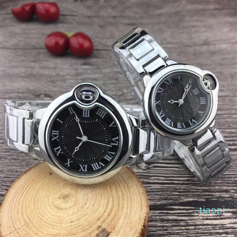 Women Men Watches 32MM 38MM dial Gold Silver Stainless Steel Quartz Battery Lady Watch-image-889283707