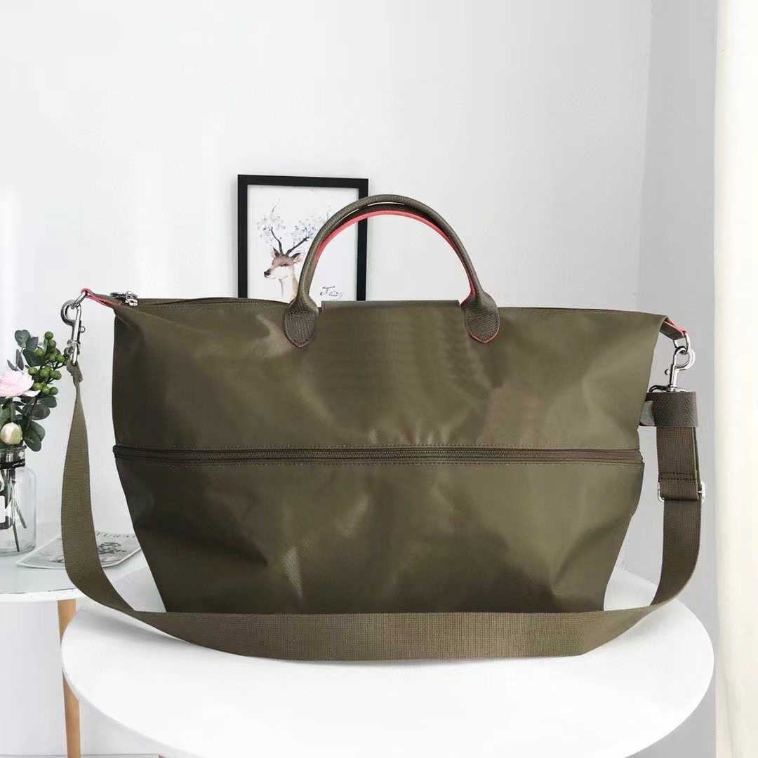 Embroidered duffle bags Nylon Oversized Travel Bag for Men Women Foldable luggage Single Shoulder Cross body Bag 230715-image-889526009