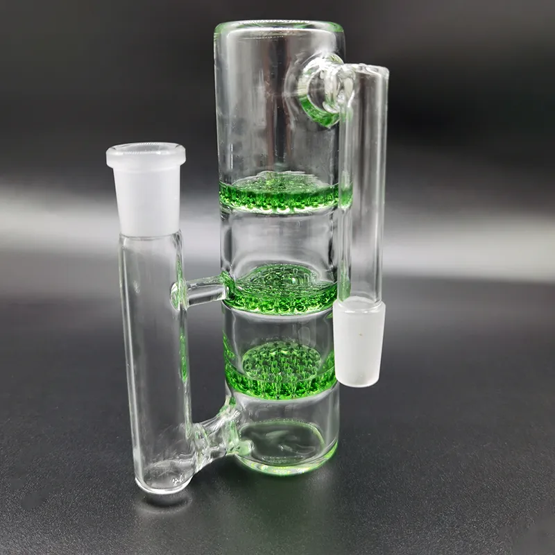 hookahs Glass Bong perc 3 layers ash cather Bong With Titanium Nail Smoking Accessories Glass Oil Burner Pipe Water Bongs-image-381161067
