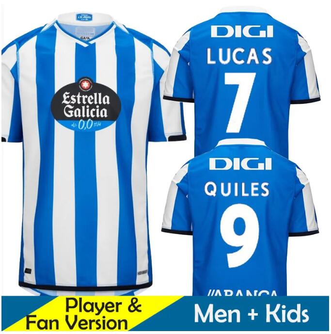 23 24 Camisetas DePOrtIVo La CoRUnA Soccer Jerseys Kids Kit Futbol 2023 2024 Football Shirts Home Away LUCAS QUILES MARIO.S RUBEN D. D.VILLARES Q