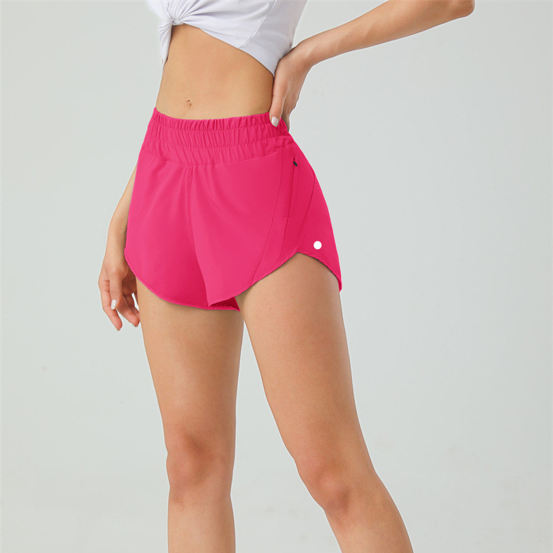 Shorts de yoga sportifs pour femmes shorts de grande hauteur de raccourci les shorts de fitness usure femme pantalon court girls courent 2,5 pouc