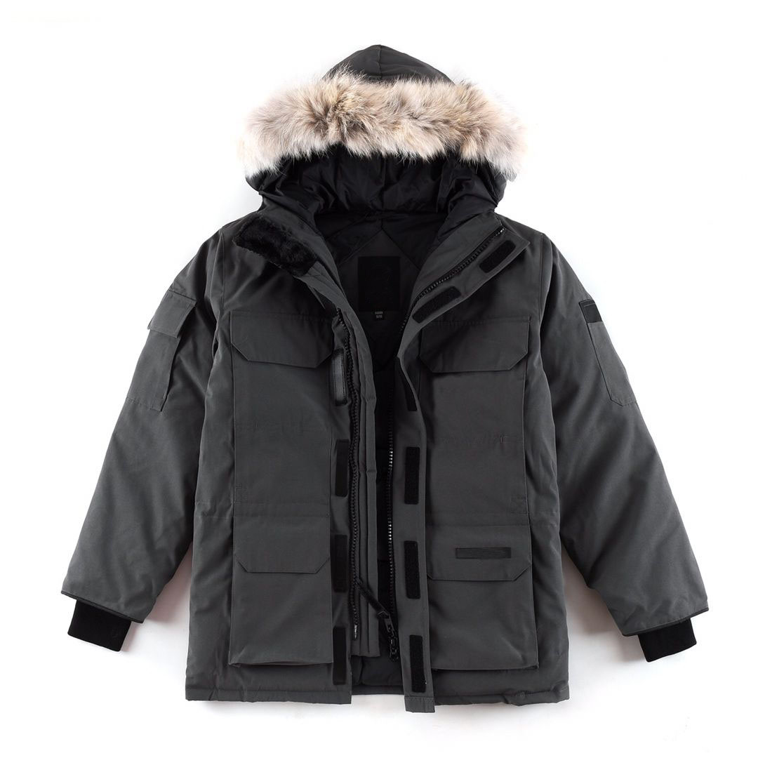 Mens puffer jacket duck down parka waterproof coats outdoor keep warm black outerwear cold protection badge decoration thickening coat-image-900060892