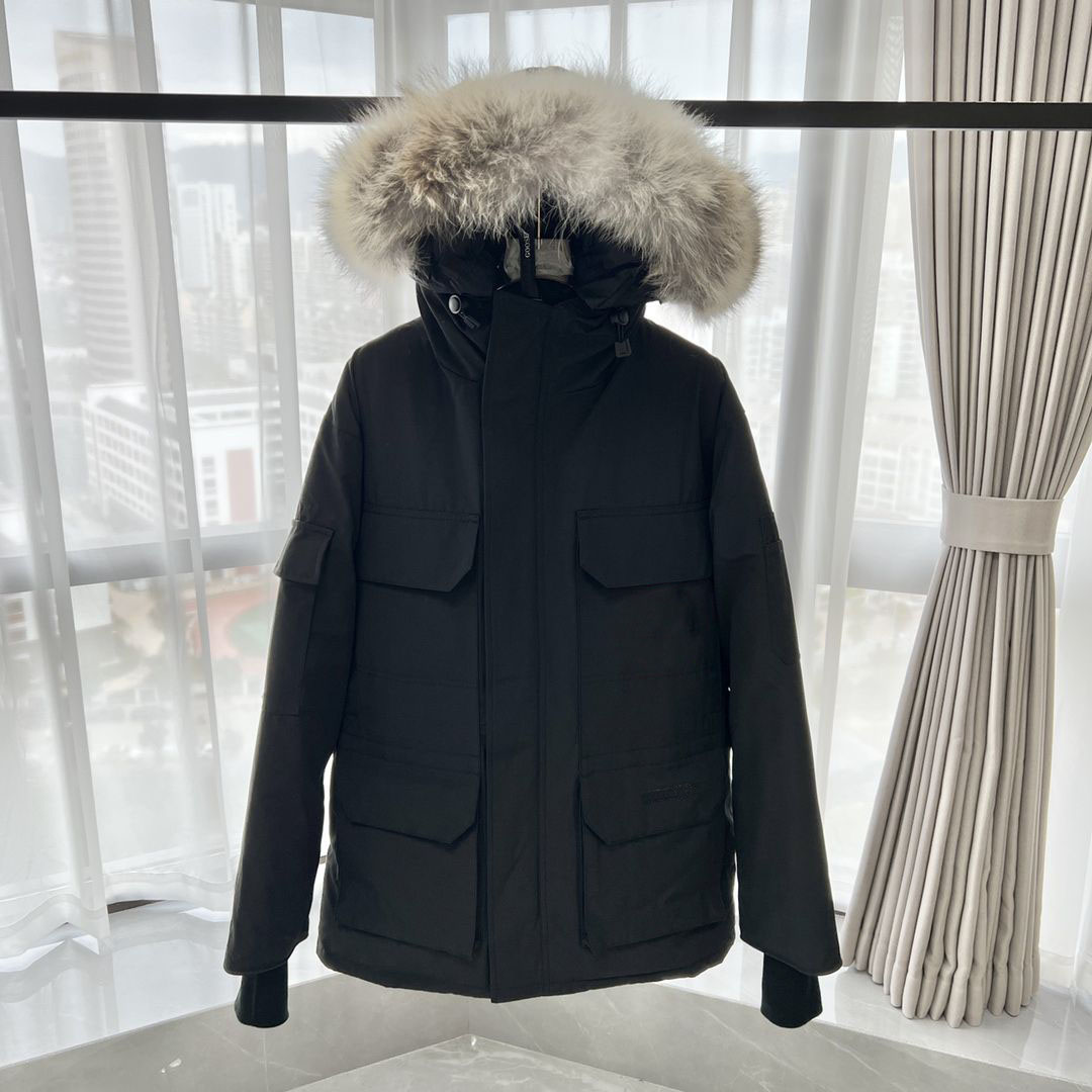Jacket Men's Fur Collar Down Parka Winter Waterproof White Duck Coat Cloak Fashion Men And Women Couples Moose Casual Version To Keep Warm Zx09