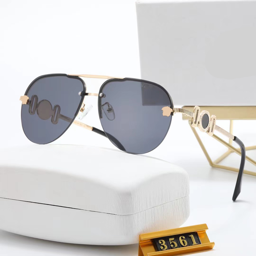 high quality Luxury Sunglasses New frameless cut large frame sunglasses Men's and women's fashionable sunglasses Beach sunglasses Lover-image-859925777