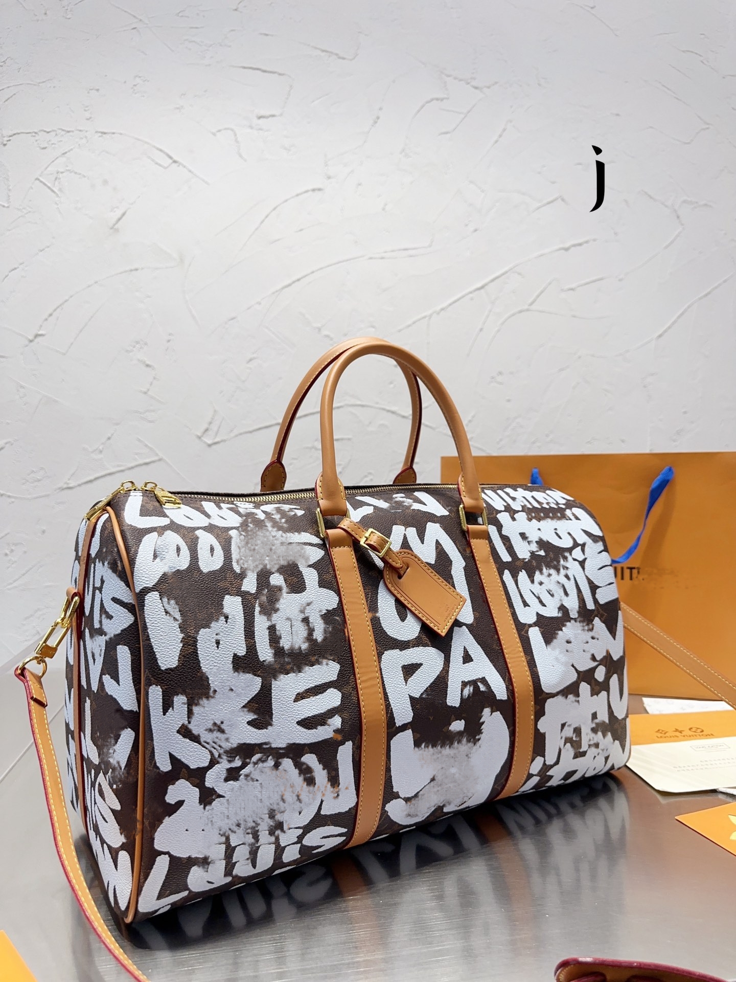 Designer Mens Duffel Graffiti Letter Keepall 45 Handbags Shoulder Totes Airport hand luggage travel bags duffels men Gym Crossbody duffle bag-image-970853883