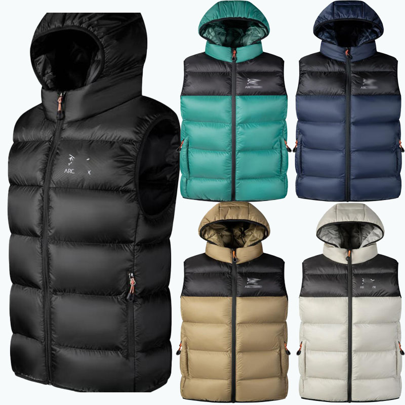 2023 Printed Down Vest Men's Cotton Vest Luxury Designer Brand High Quality jacket Winter Sleeveless Down Vest Hooded Zipper Coat