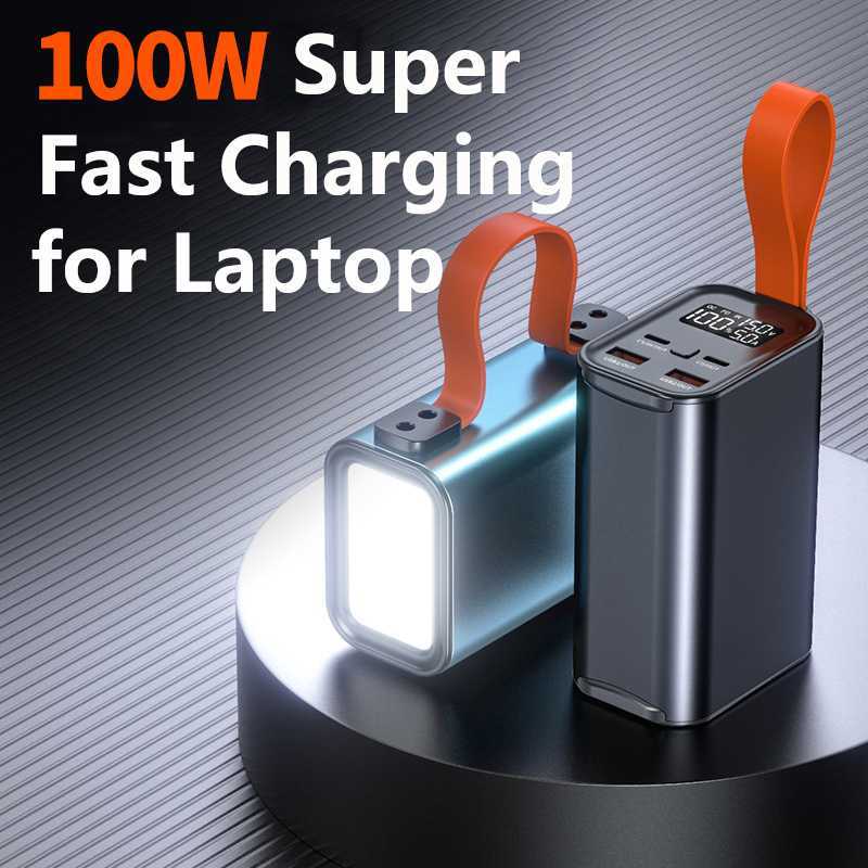 Cell Phone Power Banks 30000mAh Power Bank PD 100W Fast Charging for Notebook Laptop Powerbank for iPhone 14 Xiaomi Huawei Samsung Poverbank with-image-898268599