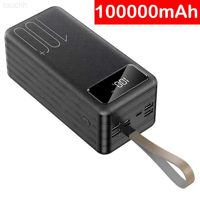 Cell Phone Power Banks 100000mAh Power Bank Portable External Battery Charger Powerbank LED Poverbank for iPhone 12 Pro 11 iPad Macbook Phones Ta-image-898269280