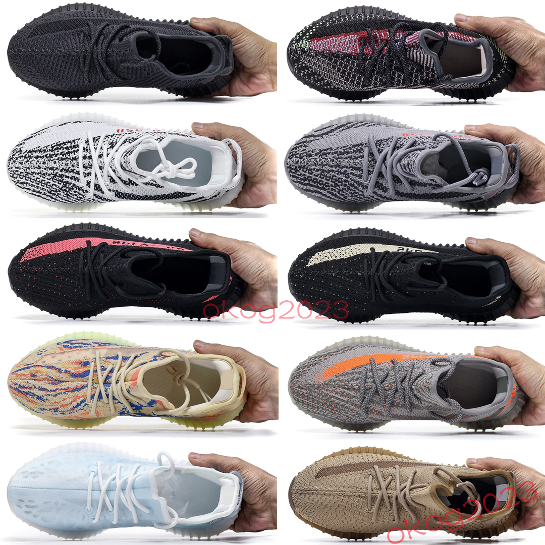 2023 V2 Static 3M Reflective''yezzies''350 Chaussures de course Beluga 2.0 Beurre de sésame Semi gelé Jaune Crème Blanc Zebra yeezzy'35 v3 Hommes