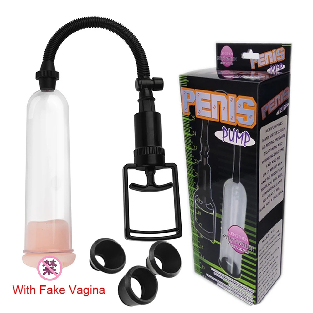 Massage penis pump Enhancement Extender sex toy for mens Masturbators Trainer Vacuum Adult Tool-image-890539420