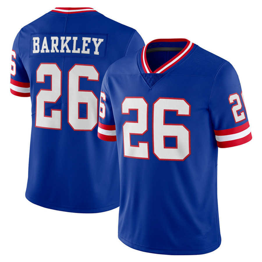 

Saquon Barkley Kayvon Thibodeaux Daniel Jones Custom Football Jersey Dexter Lawrence, Black
