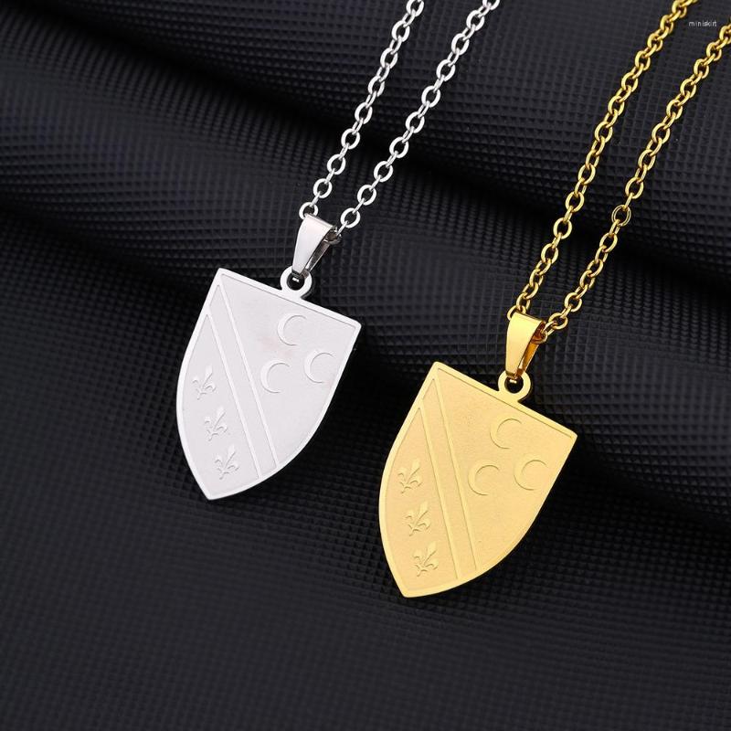 

Pendant Necklaces Stainless Steel Bosnia Herzegovina Map Chain Necklace For Women Men Couple Pendants Trendy Vintage Jewelry Collar Gift