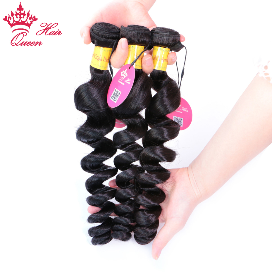 

Peruvian Loose Wave Wave Hair Bundle Weaving 100% Human Hair Double Machine Weft Virgin Raw Hair Bundles Queen Hair Products, Natural color