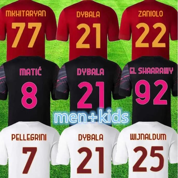 

22 23 24 DYBALA romas Soccer jerseys maglia Pellegrini belotti CELIK Abraham 2023 2024 HOME away 3rd jerseys MANCINI KUMBULLA men kids kit Football EL SHAARAWY, 22-23 home+patch