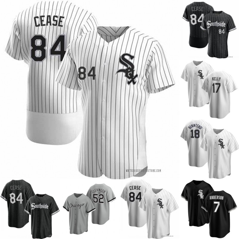 

Chicago Dylan Cease Baseball Jersey Luis Robert Jr. Lucas Giolito Mike Clevinger Joe Kelly Lance Lynn Tim Anderson Yoan Moncada Frank Thomas Eloy Jimenez Oscar Colas, Mens cool base black