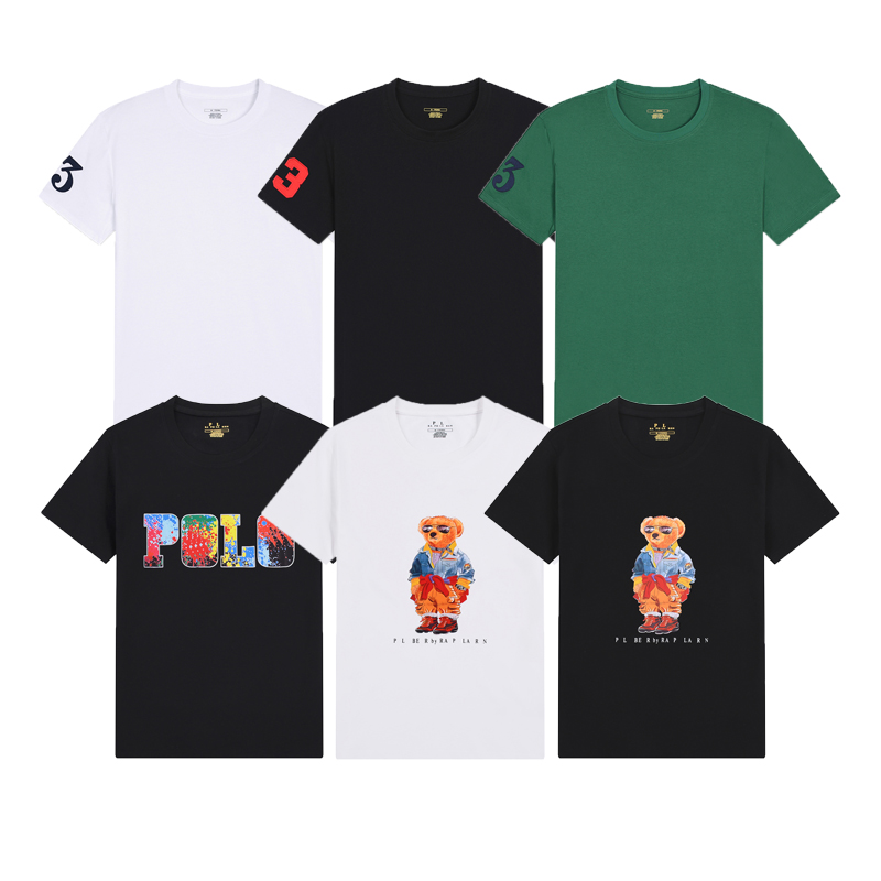 

Mens T Shirts Fashion T-Shirts Ralphs Polos Women Bear Pattern Tees Tops Man S Casual Chest Letter Shirt Luxury Clothing Sleeve Laurens Clothes, 17