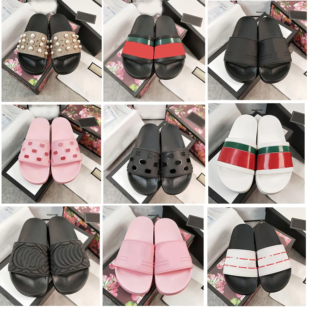 

guccie Designer G Slippers For Women Mens Slides Floral gucci Brocade Flats Gear Bottom Tiger Ace Bee Flop Flip Scuffs Casual Fashion Beach Slide Sandals Size 35-45, Color #27