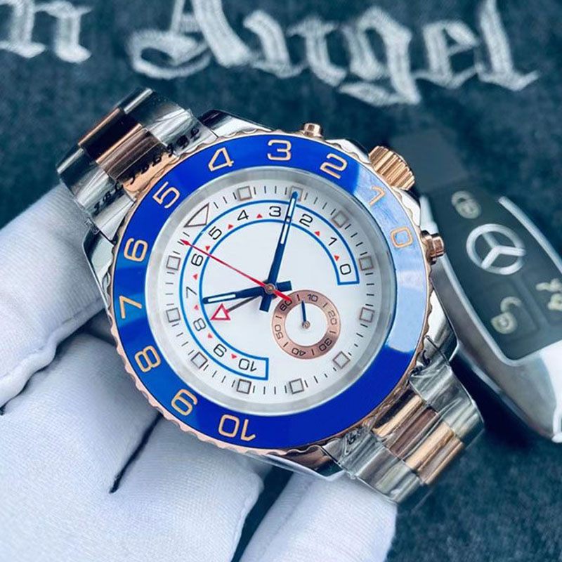 

DHgate mens watches designer 42mm automatic date watch 904L stainless steel strap sapphire mirror Montre De Luxe Gold yacht watches oyster watches for men root beer, Yt2