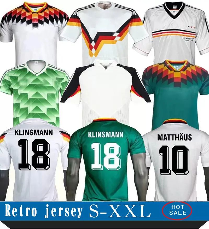 

soccer jerseys RETRO GermanyS vintage football shirt West 88 90 92 96 98 14 15 VOLLER Moller GOTZE MATTHAUS 1980 1988 1990 1992 1994 1996 1998, Image