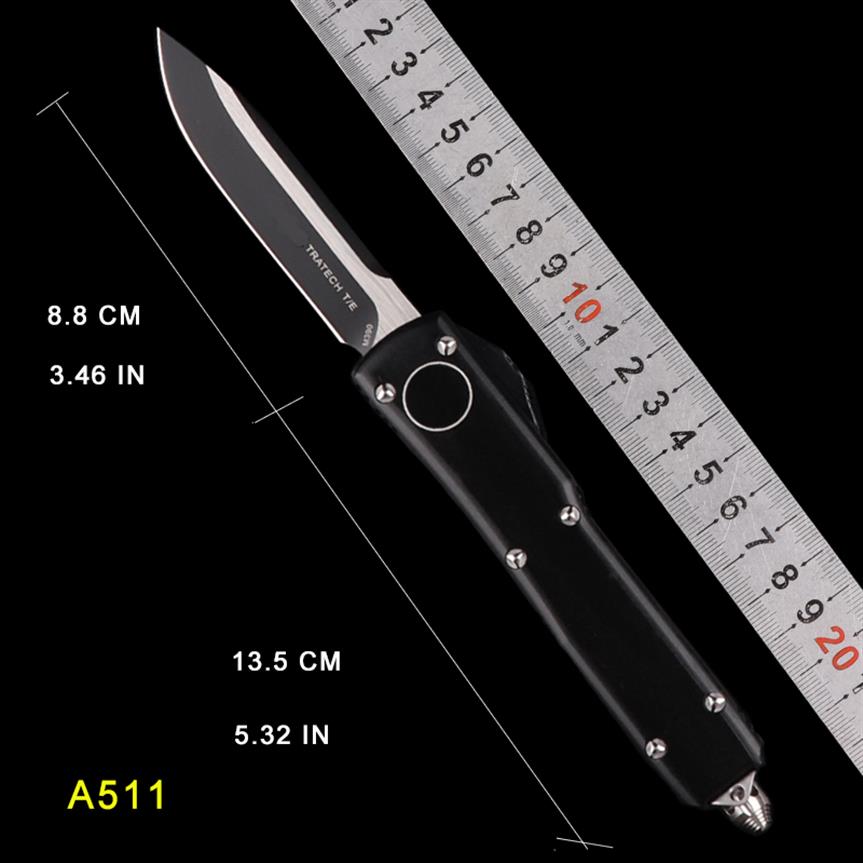 

Automatic knife micro utx 85 70 knives tactical tool camping hunting combat pocket knifes D2 steel blade aluminum handle man gift 312K