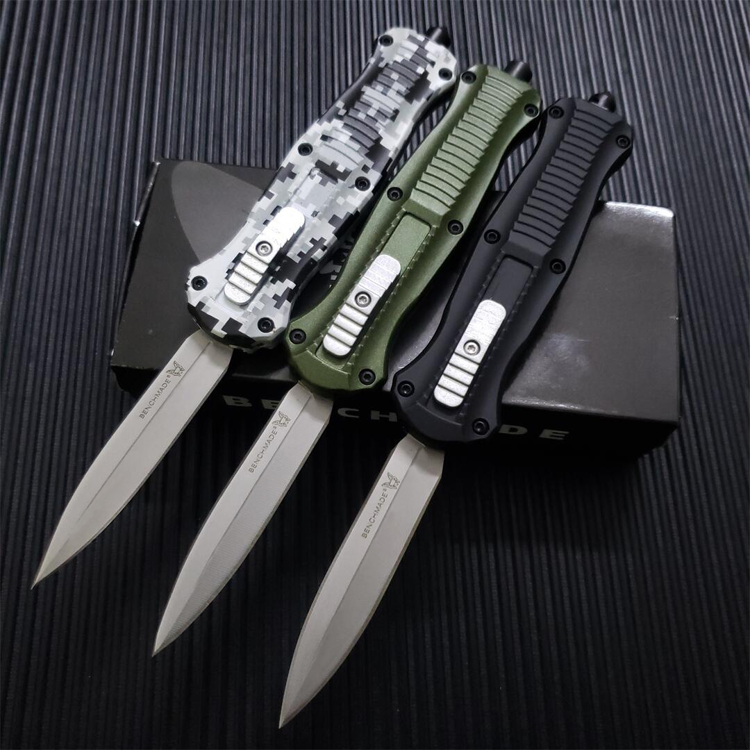 

Benchmade Mini Infidel 3300 combat Double Action Knife D2 Steel Spear Point EDC Automatic Pocket Survival Knives Outdoor 3310 3300BK 3350 535 539 537 533 EDC tools