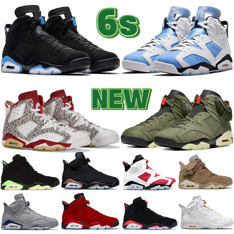 

JUMPMAN 6 6s Basketball Shoes Retroes Mens Donda West Metallic Silver Georgetown UNC White British Khaki Olive Black Infrared Electric Green Designer Sneakers, C45 bordeaux 40-47