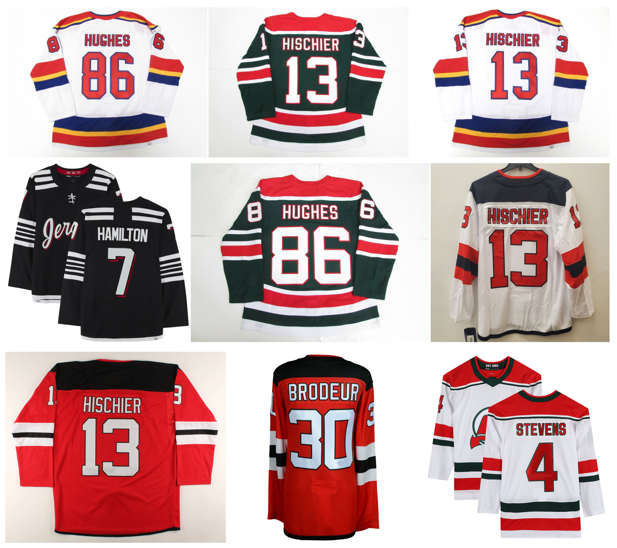 

Devils Jack Hughes New Hockey Jersey Nico Hischier Dougie Hamilton Timo Meier Martin Brodeur Jesper Bratt Damon Severson Ondrej Palat Tatar Reverse Retro Size S-3XL, Women size s-xxl