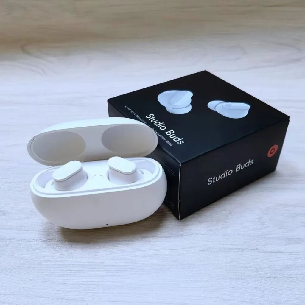 

2023 For All Phones studios buds Wireless earphones TWS Bluetooth 5.0 Earphones Headset Stereo Sound Music In-ear Earbuds, Gray-with logo box