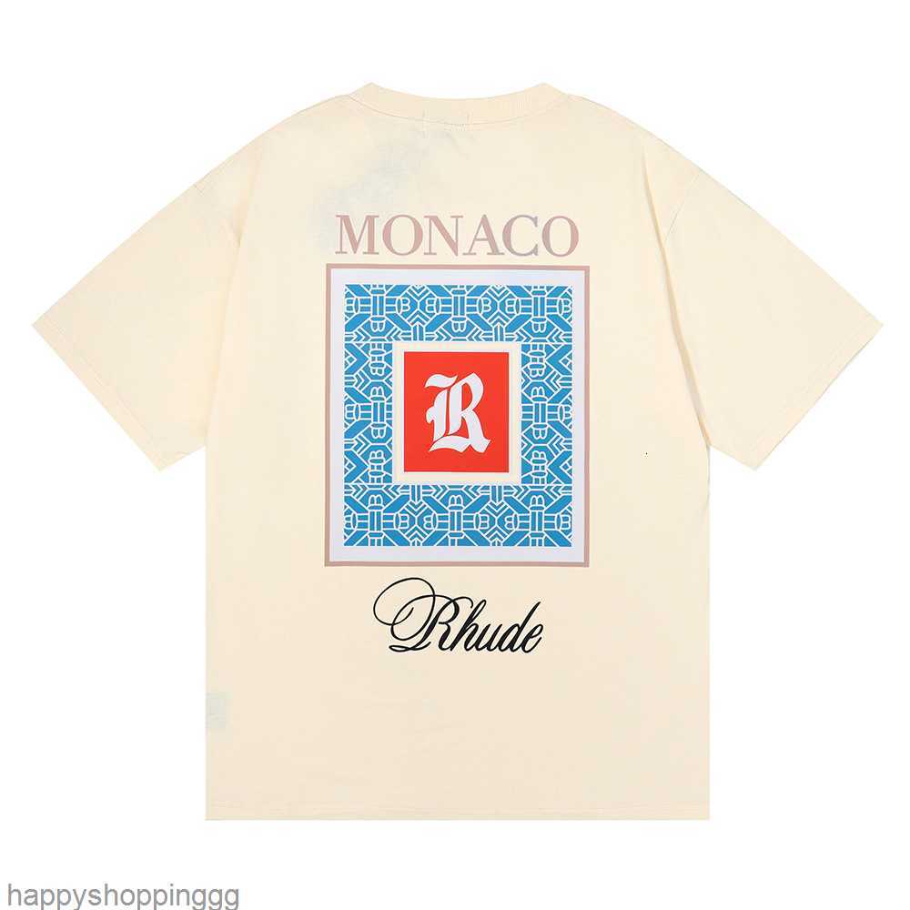 

22SS Mens T shirts Womens Designer T shirts Rhude Printed Fashion man T-shirt TopQuality US Size M-XL