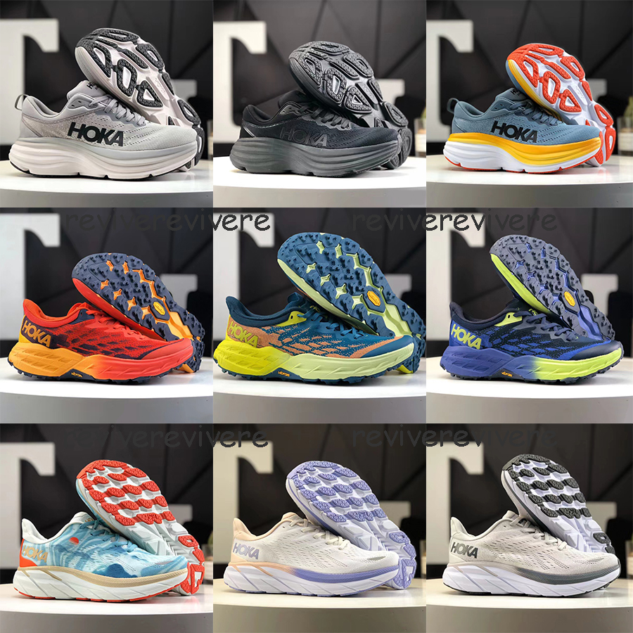 

Hoka Bondi 8 Outdoor Shoes Hokas ONE ONE Clifton 8 Black White Shock Absorbing Road Carbon x2 Men Women Running Sneakers Climbing Runner Trainers Walking Jogging, 8(36-41)