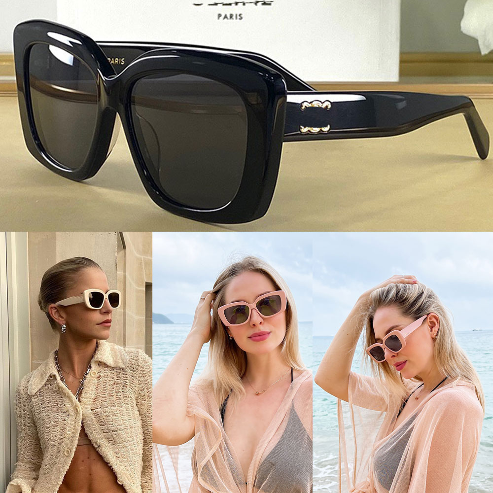 Triomphe 04 Sunglasses Dual Color Fashion lady Designer Black Frame Arc de Triomphe Logo Classic Tortoiseshell color Women Retro glasses 4S216 Ar-image-880510430