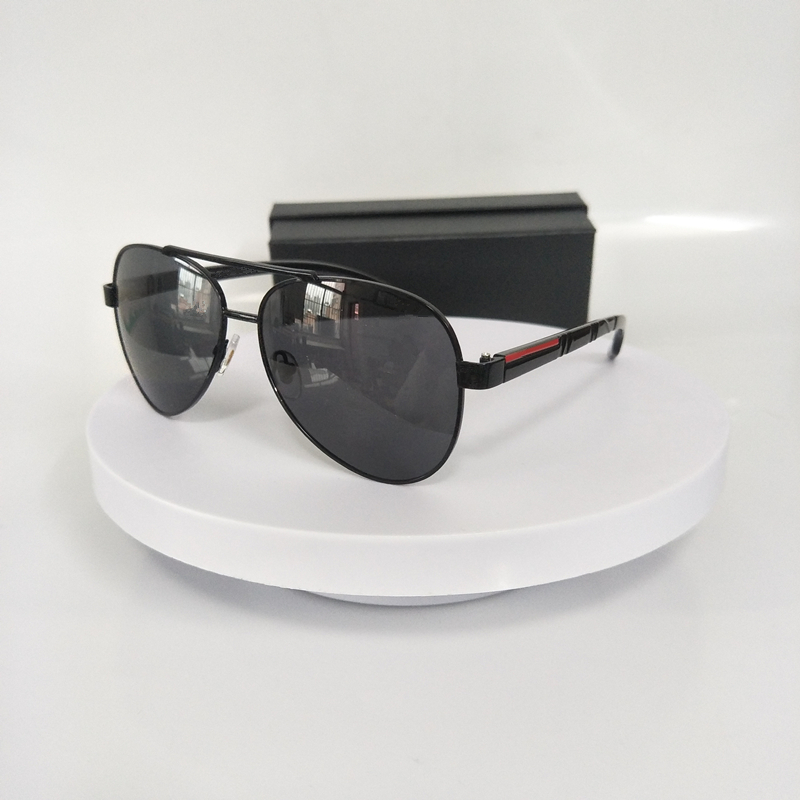 

Black Sunglasses For Mens Women Designer Luxury Alloy Metal Lens Retro Sun Glasses Uv400 Lens