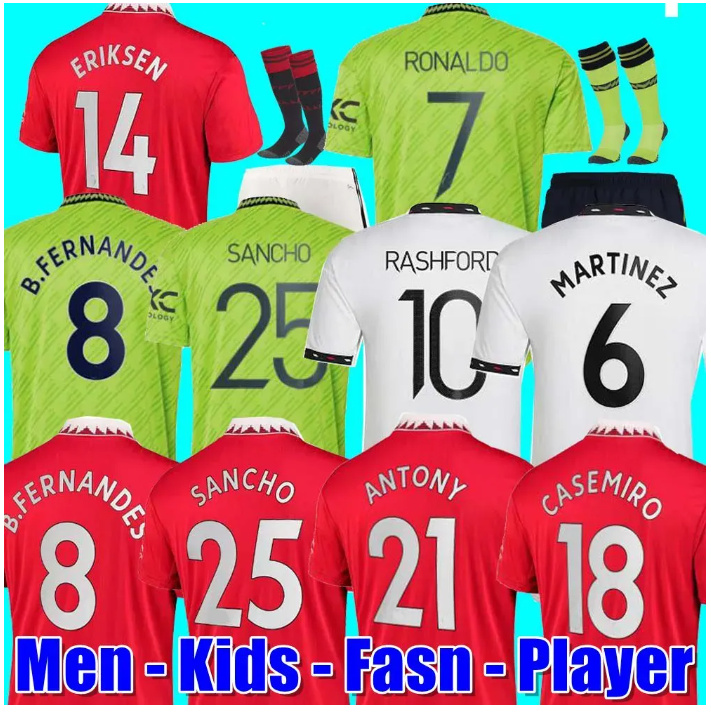 

Fans Player 22 23 SANCHO soccer jerseys BRUNO FERNANDES RASHFORD football shirt 2022 2023 men kids kit MARTINEZ MALACIA ERIKSEN CASEMIRO ANTONY Garnacho Martial