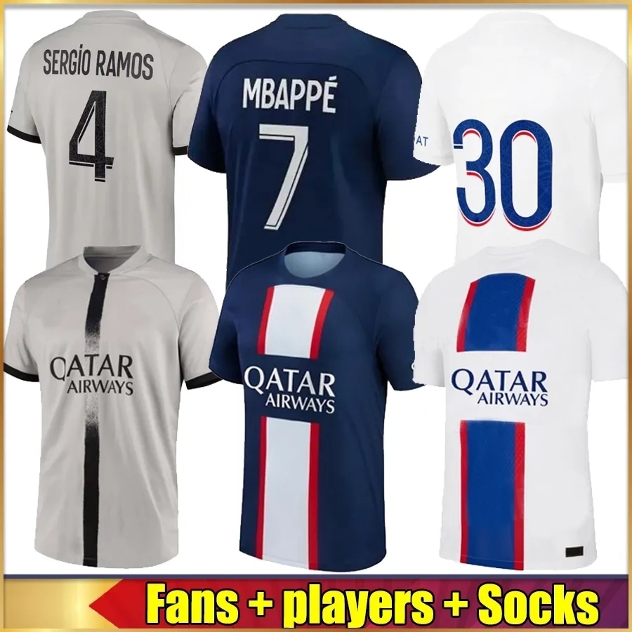 

Paris Saint 22 23 Germain Soccer Jerseys 7 Kylian Mbappe 10 Neymar 30 Lionel'Messi 2 Achraf Hakimi 44 Hugo Ekitike 5 Marquinhos 28 Carlos Soler 18 Renato Sanches, Colour