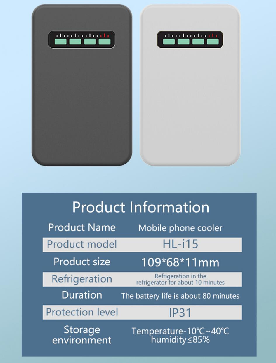 

Phone Cooler;Cooling magnetic back case clipfor iP14 IP13 iP12, White