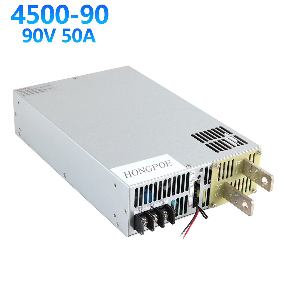 4500W 90V Power Supply 0-90V Adjustable Power 90VDC AC-DC 0-5V Analog Signal Control SE-4500-90 Power Transformer 90V 50A on/off-image-1108552652