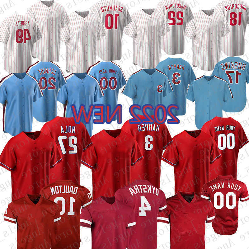 

Custom Baseball Jersey 10 JT Realmuto Bryce Mens 3 Harper 20 Mike Schmidt Women 7 Maikel Franco 32 Steve Carlton Thome 2024, Women(feichengren
