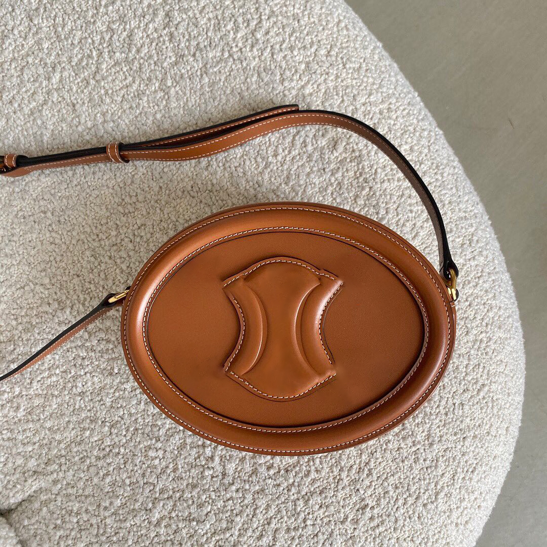 

Top quality TRIOMPHES celins bags Luxury women clutch Oval bag Smooth Calfskin mens shoulder bag Designer tote purses Genuine leather pochette handbag Crossbody, Green