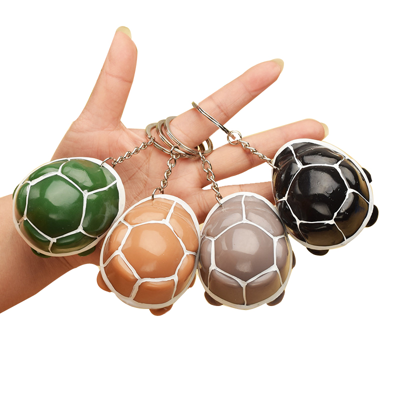 Tortue tête télescopique porte-clés Fidget Toy avec porte-clés anti-stress tortue requin drôle jouets à presser soulagement du stress jouets de d