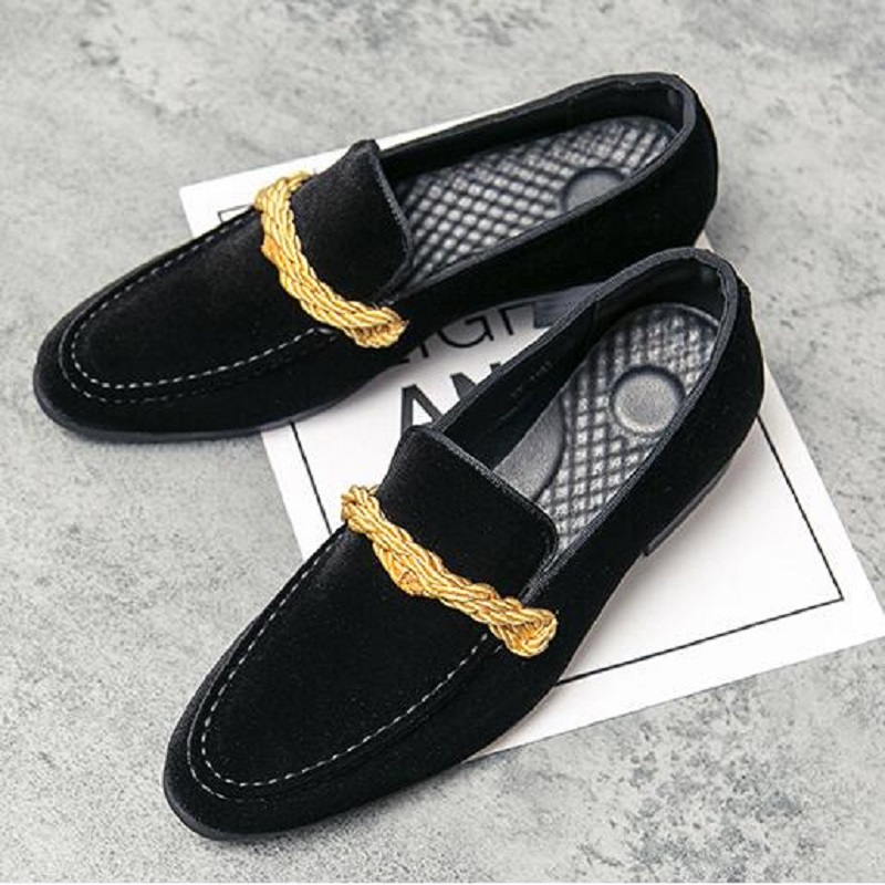 

British style Velvet Wedding Shoes Large Size 48 Men Shoes 2023 New Personality Draving Shoes D2H7, Brown