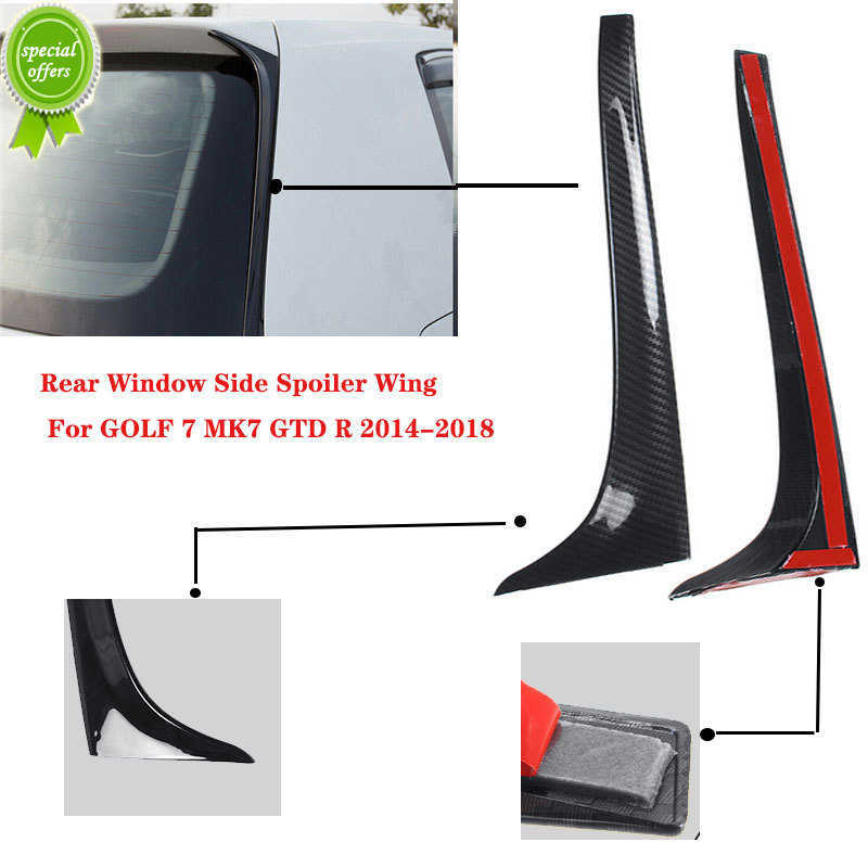 

New Carbon Fiber Rear Window Side Spoiler Wing Car-styling Auto Rear Window Mirror Tail Accessories For GOLF 7 MK7 GTD R 2014-2018
