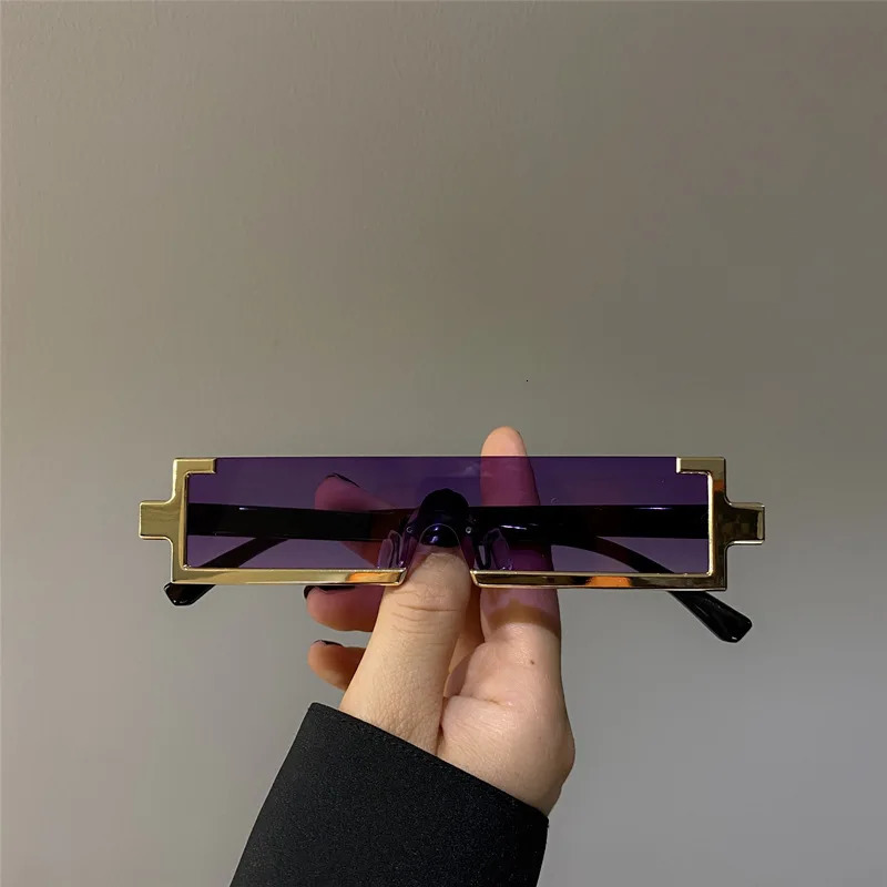 Sunglasses Frames Vintage Fashion Rimless Frameless Rectangle Shades Gradient UV400 Summer Traveling Sun Glasses Personality 231101