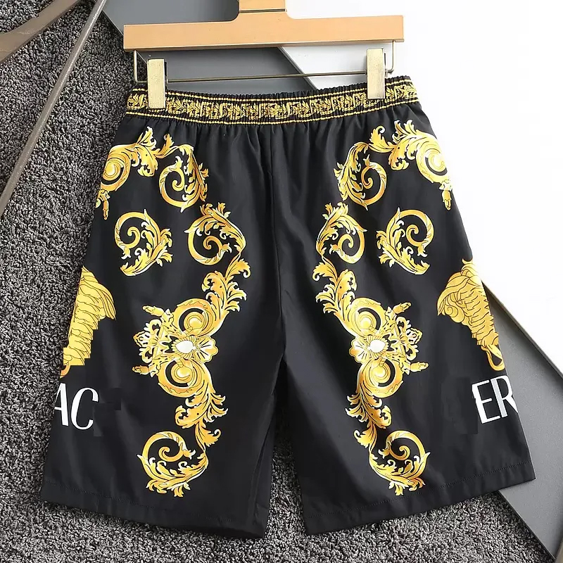 

Men's Plus Size Swimwear Fashion Mens Designers shorts Quick Drying SwimWear Printing 2023 Summer Board Beach Pants Men Swim Short Size M-4XL, Black
